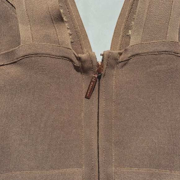 Marciano Los Angeles Women's Brown Sleeveless Back Zipper Midi Dress Size Small - Picture 7 of 8